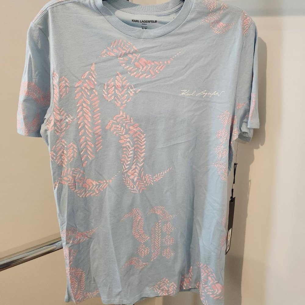 Karl Lagerfeld Blue & Pink T-shirt
